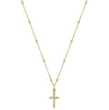 14K Yellow Gold Diamond Small Cross Pendant