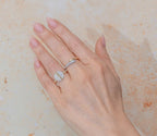 Two Tone 14K Yellow & White Gold Bypass Diamond Fashion Ring