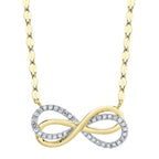 14K Gold Sparkle Chain Double Infinity Diamond Necklace