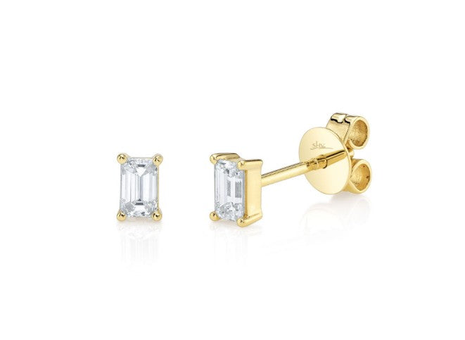 14K Gold Diamond Stud Earrings