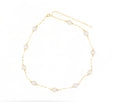 14K Yellow Gold Pearl Sparkle Chain Necklace