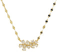 14K Yellow Gold Diamond Flower Necklace