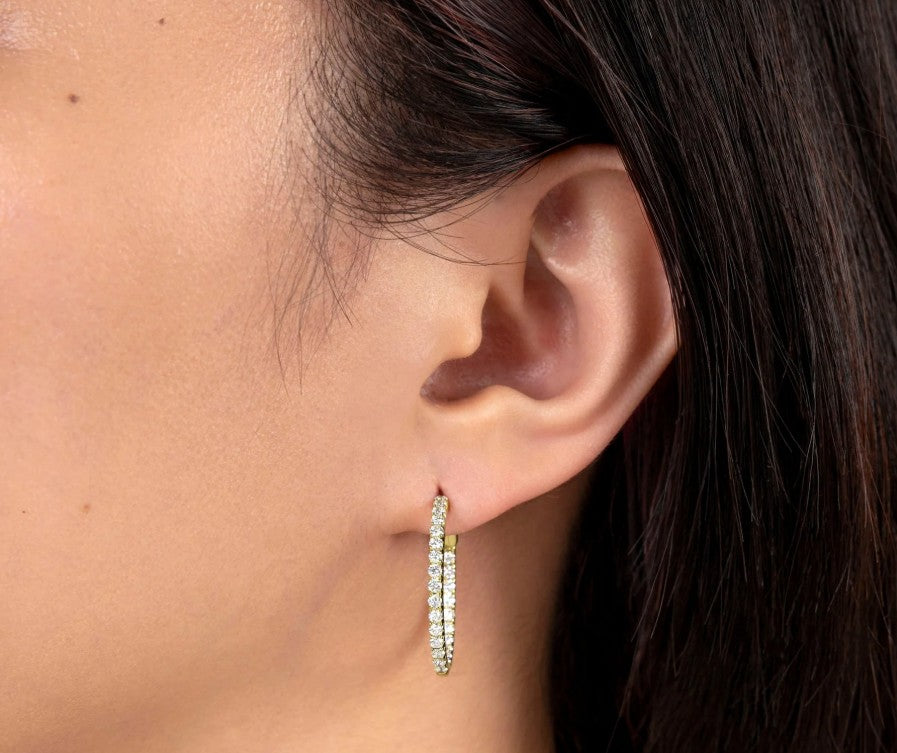 Diamond Hoop Earring