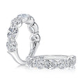 14K White Gold Alternating Lab Grown Diamond Wedding Band