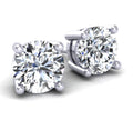 14K White Gold Diamond Stud Earrings