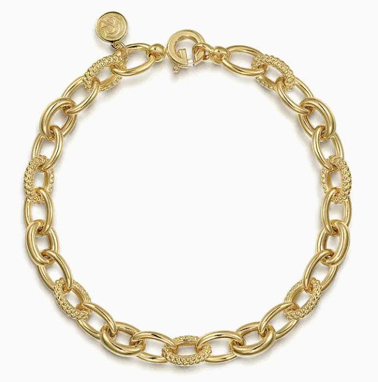 14K Gold Bujukan Link Bracelet