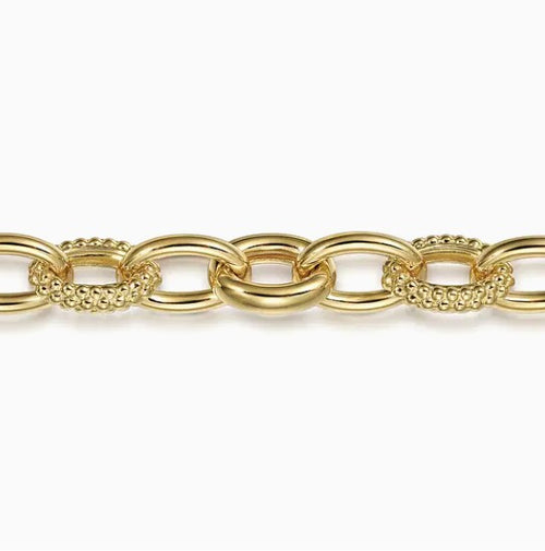 14K Gold Bujukan Link Bracelet