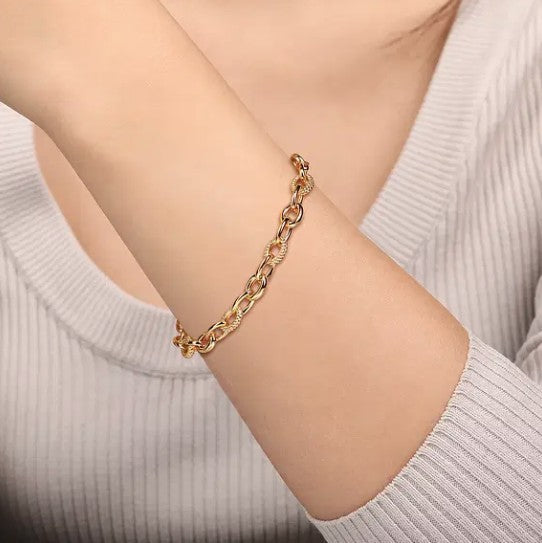 14K Gold Bujukan Link Bracelet