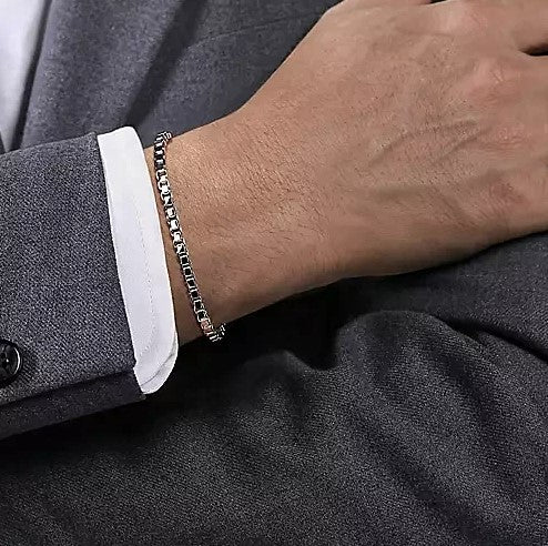 Sterling Silver Box Chain Bracelet