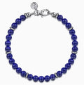 Sterling Silver Lapis Beaded Bracelet