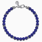 Sterling Silver Lapis Beaded Bracelet