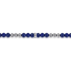 Sterling Silver Lapis Beaded Bracelet