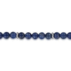 Sterling Silver Sodalite Beaded Bracelet