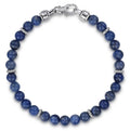 Sterling Silver Sodalite Beaded Bracelet