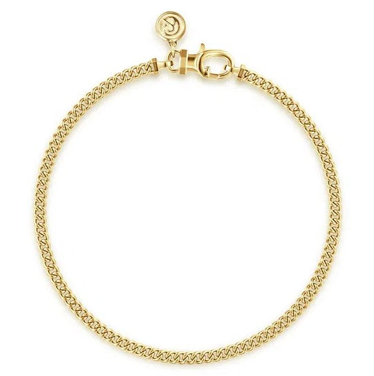 14K Gold Cuban Link Chain Bracelet