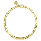 14K Yellow Gold Paper Clip Bracelet