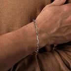 14K Yellow Gold Paper Clip Bracelet