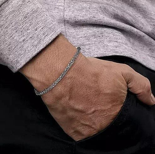Sterling Silver Wheat Chain Bracelet
