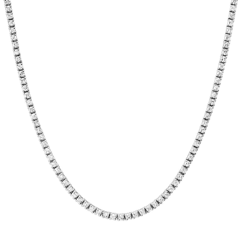 14K White Gold Lab Grown Diamond Tennis Necklace