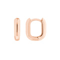 14K Rose Gold Polished Mini Huggie Hoops