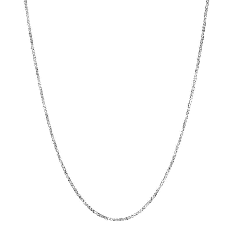 14K White Gold Box Chain, 18in.