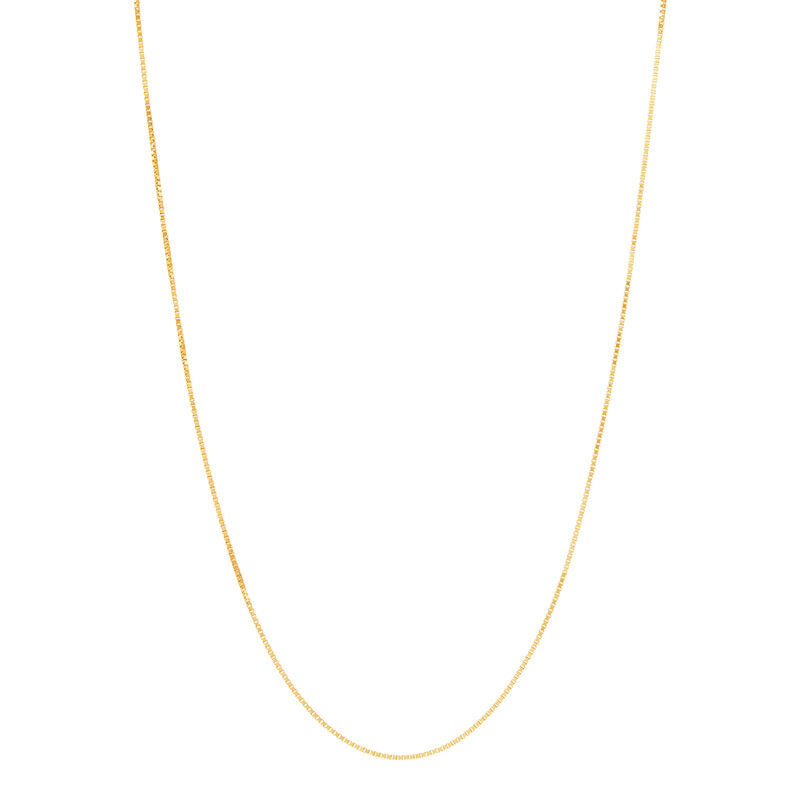 14K Yellow Gold Box Chain, 18in.
