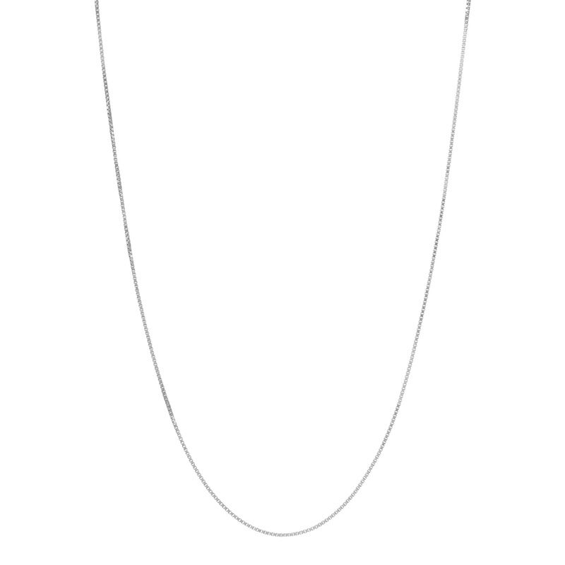 14K White Gold Box Chain, 18in.