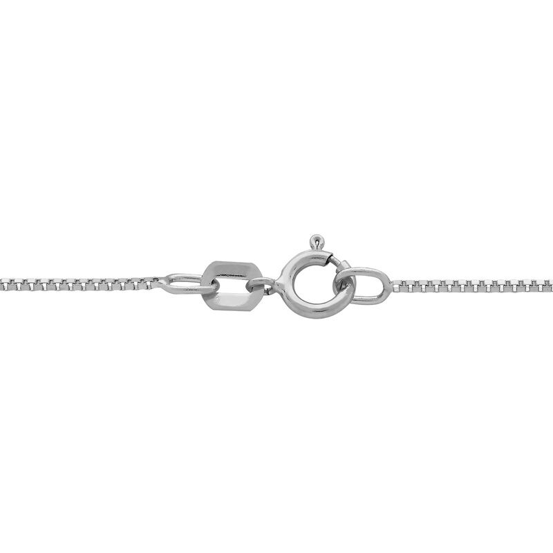 14K White Gold Box Chain, 18in.