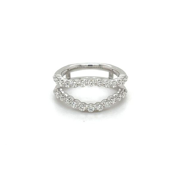 14K White Gold Diamond Ring Guard
