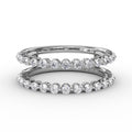 14K White Gold Diamond Ring Guard