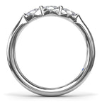 14K White Gold Marquise Diamond Wedding Band