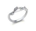 14K White Gold Diamond Wedding Band