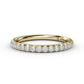 14K Gold Half Diamond Anniversary Wedding Band