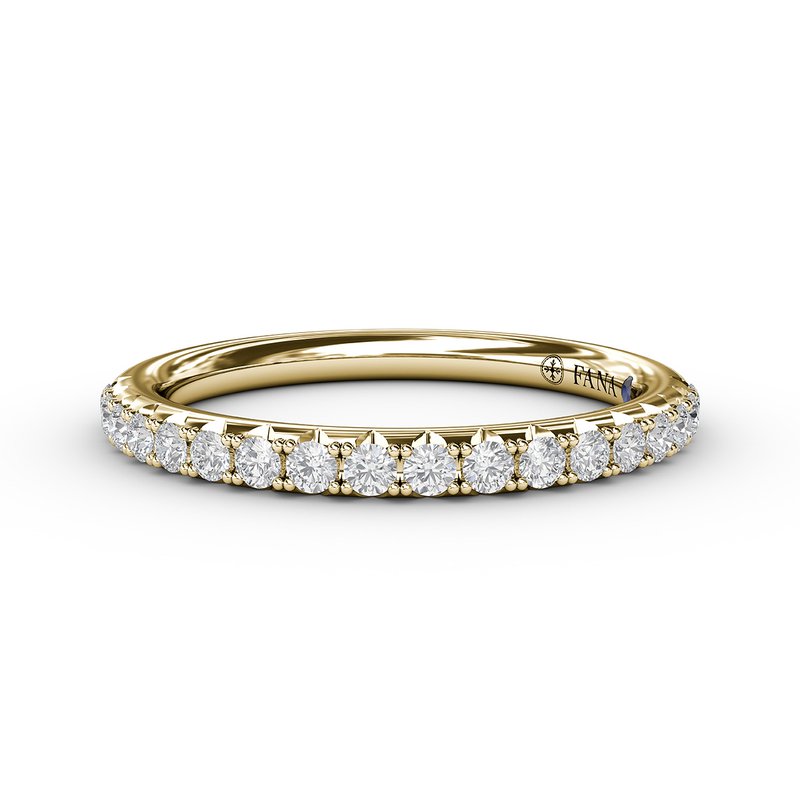 14K Gold Half Diamond Anniversary Wedding Band