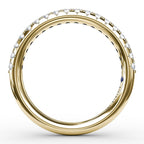 14K Gold Half Diamond Anniversary Wedding Band