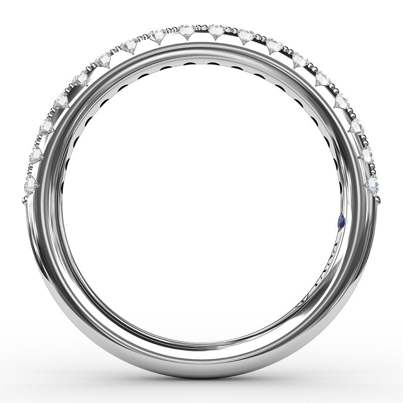 14K White Gold Half Anniversary Wedding Band