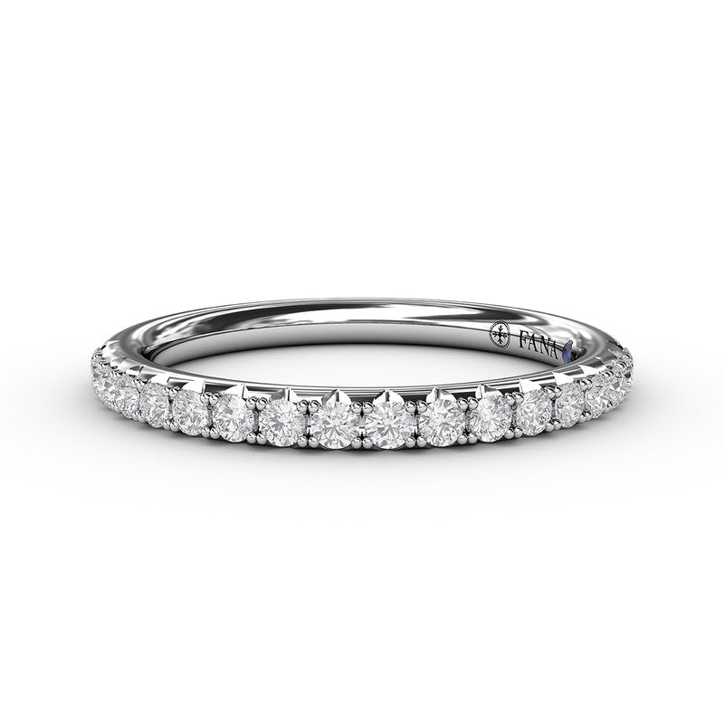 14K White Gold Half Anniversary Wedding Band