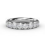 14K White Gold Half Anniversary Wedding Band
