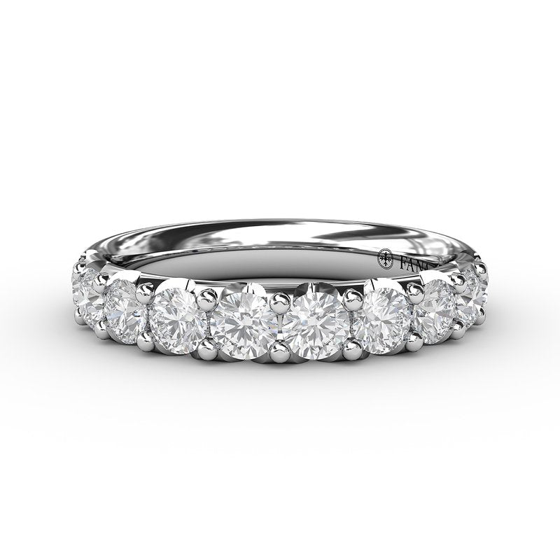 14K White Gold Half Anniversary Wedding Band