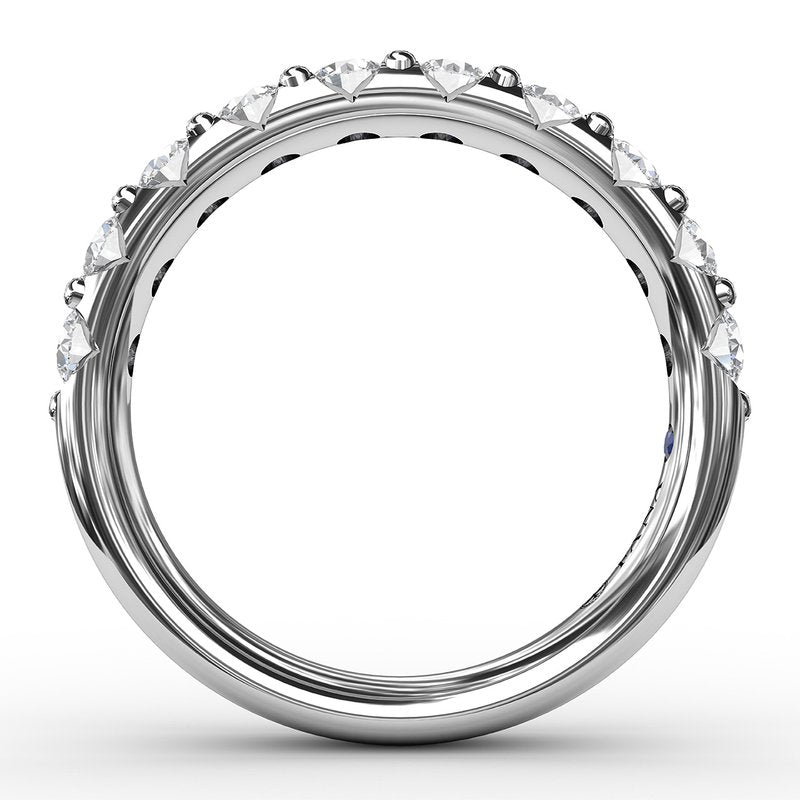 14K White Gold Half Anniversary Wedding Band