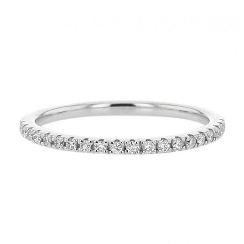 14K White Gold Half Anniversary Diamond Wedding Band