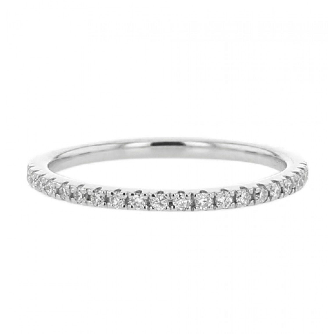 14K White Gold Half Anniversary Wedding Band