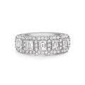14K White Gold Diamond Wedding Band