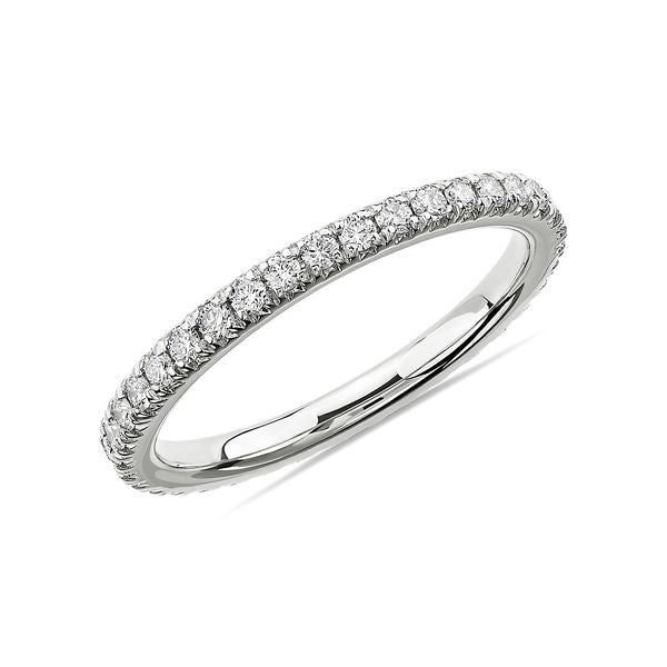 14K White Gold Diamond Anniversary Wedding Band