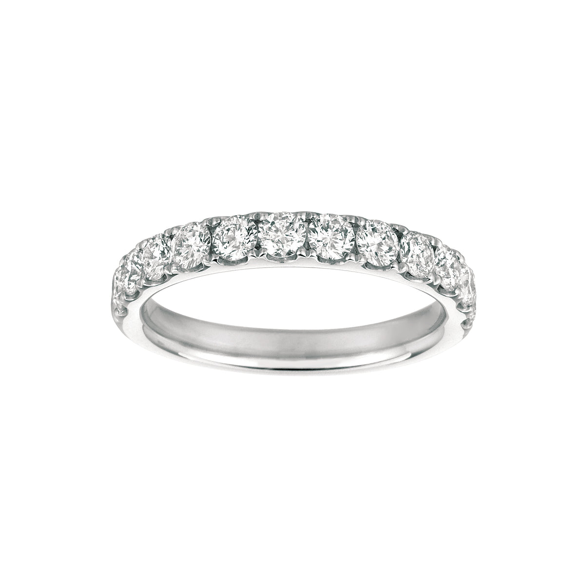 14K White Gold Half Anniversary Wedding Band