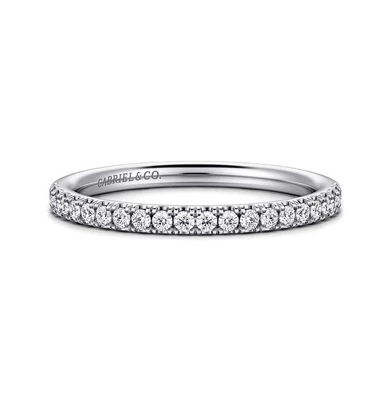 14K White Gold Half Anniversary Wedding Band