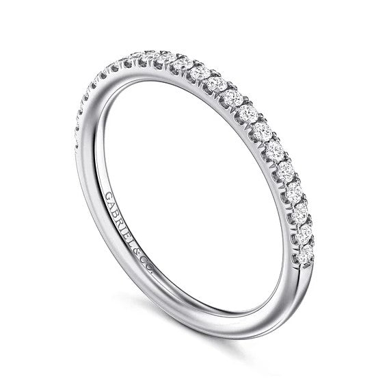 14K White Gold Half Anniversary Wedding Band