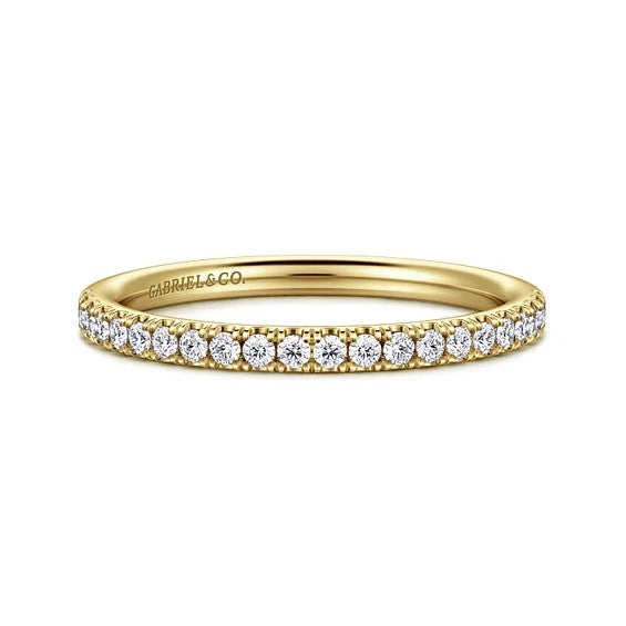14K Yellow Gold Half Anniversary Wedding Band