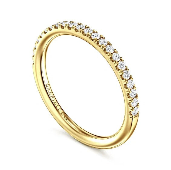 14K Yellow Gold Half Anniversary Wedding Band