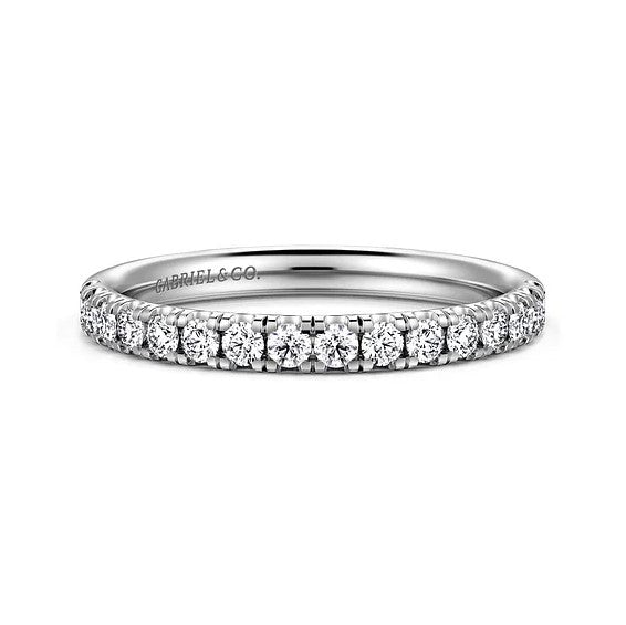 14K White Gold Half Anniversary Wedding Band